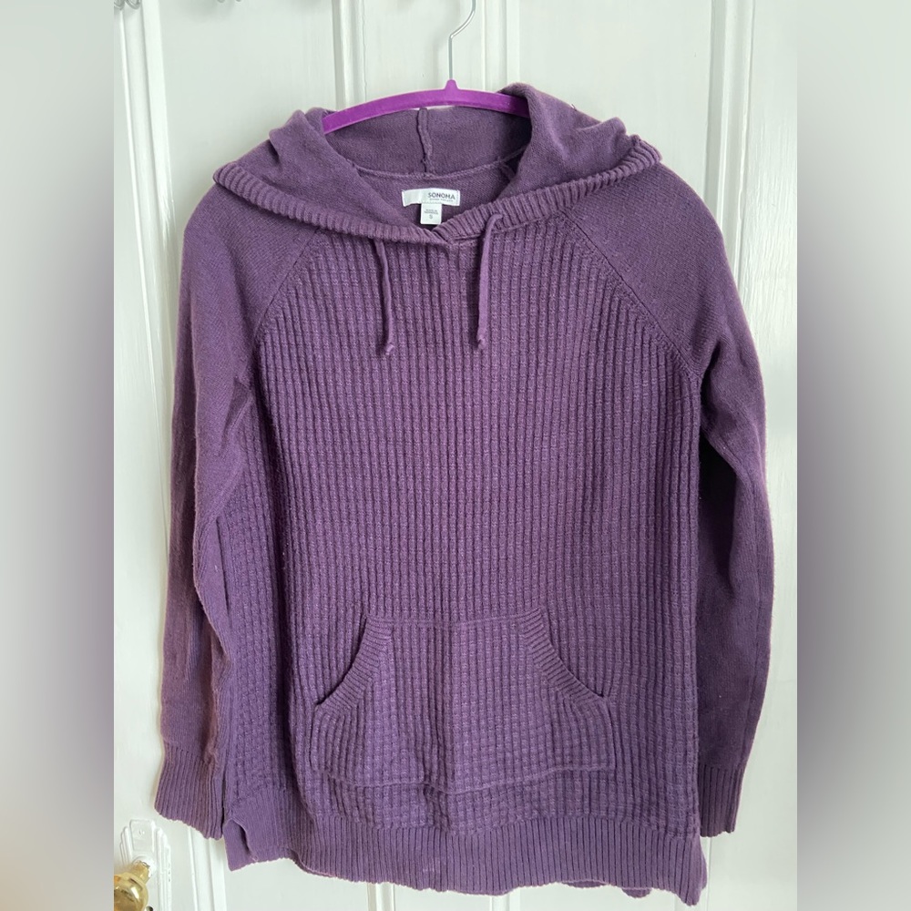Sonoma Hooded Purple Sweater